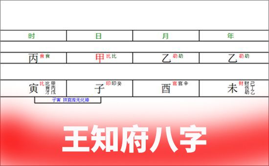 淵海子平王知府八字