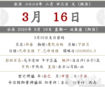 2020年二月二十三黃歷事項分析 日子是吉是兇？(圖文)