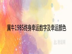 屬牛1985終身幸運數字及幸運顏色