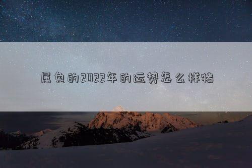 屬兔的2022年的運勢怎么樣豬