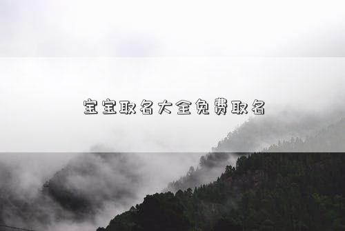 寶寶取名大全免費取名